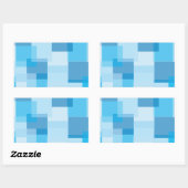 ブルース 長方形シール (シート)