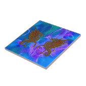 ブルースIIIのウェルシュケルト・ドラゴンズ金ゴールド タイル (側面)