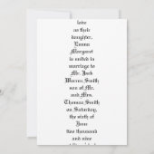 ブルーズベ結婚ルズ招待状 招待状 (裏面)