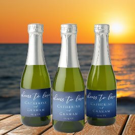 ブルーズモダン結婚の応援をラブミニに スパークリングワインラベル