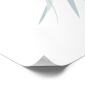 ブルーズ結婚ドレスブライダルシャワー歓迎ポスター ポスター (角)