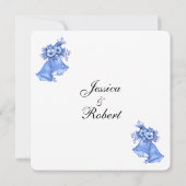 ブルーズ結婚ベル招待状 招待状 (裏面)