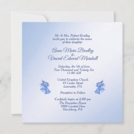 ブルーズ結婚ベル招待状 招待状