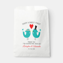 ブルーズ結婚ラブバード甘いお菓子 フェイバーバッグ