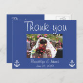 ブルーズ航海の結婚サンキューポストカード写真 ポストカード (正面/裏面)
