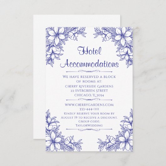 ブルーズ華美結婚ホテルアコモデーション エンクロージャーカード (正面/裏面)