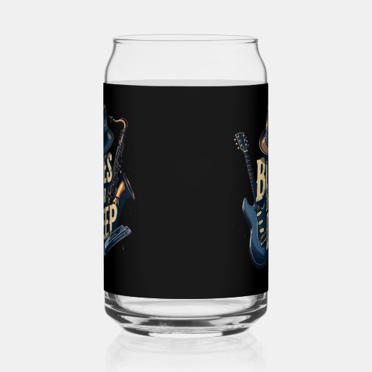 ブルーズ ミュージック レトロ エステティック ヴィンテージ ジャズ ガラス缶 (右)