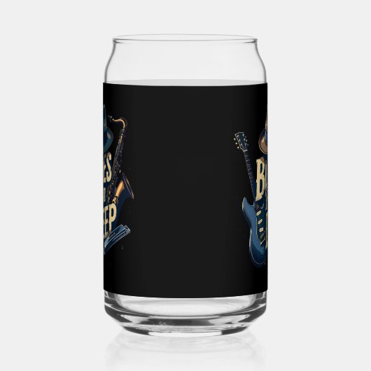 ブルーズ ミュージック レトロ エステティック ヴィンテージ ジャズ ガラス缶 (左)