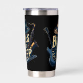 ブルーズ ミュージック レトロ エステティック ヴィンテージ ジャズ 保温保冷タンブラー (右面)