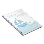 ブルーセイボートボーイ航海のベビーシャワーゲストブック ノートブック (右側)