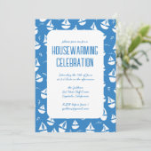 ブルーセイロツカワイイビーチ引っ越し祝いパーティーパーティー 招待状 (スタンド正面)