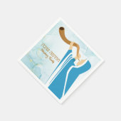 ブルーセウダハマフェケットヨムキプール スタンダードカクテルナプキン (角)