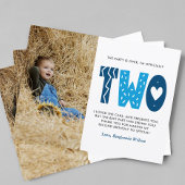 ブルーセカンドバースデーありがとうはがき ポストカード