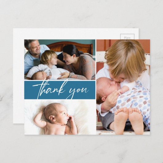 ブルーセカンドベビー数々の写真ありがとう 案内ポストカード (正面/裏面)