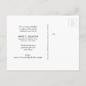 ブルーセカンドベビー数々の写真ありがとう 案内ポストカード (裏面)