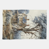 ブルーセピアブラウントワールファームハウスカントリーサイド キッチンタオル (横)