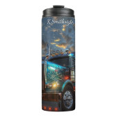 ブルーセミトラックサンセットスクロール タンブラー (正面)