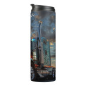 ブルーセミトラックサンセットスクロール タンブラー (回転右)