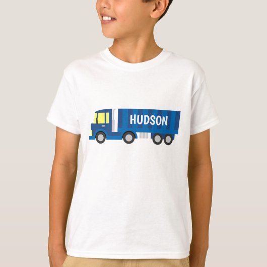 ブルーセミトラックパーソナライズされたTシャツ Tシャツ (正面)