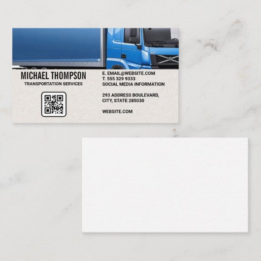 ブルーセミトラック | トラック 名刺 (正面/裏面)