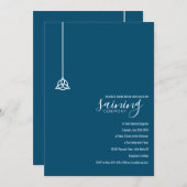 ブルーセモダンルトクイトラベビーセーニング式 招待状 (正面/裏面)