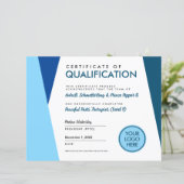 ブルーセラピー動物院証書卒業証書 (スタンド正面)