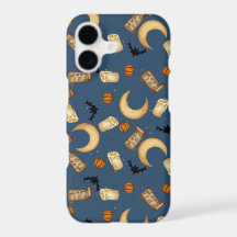 ブルーセレスタルハロウィン魔法使いの月スマホケース