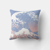 ブルーセレニティアンドバラクォーツ素晴らしウェーブ クッション (裏面)