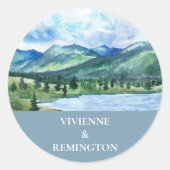 ブルーセレフランスのネウォーターカラーレイク封筒用シール ラウンドシール (正面)