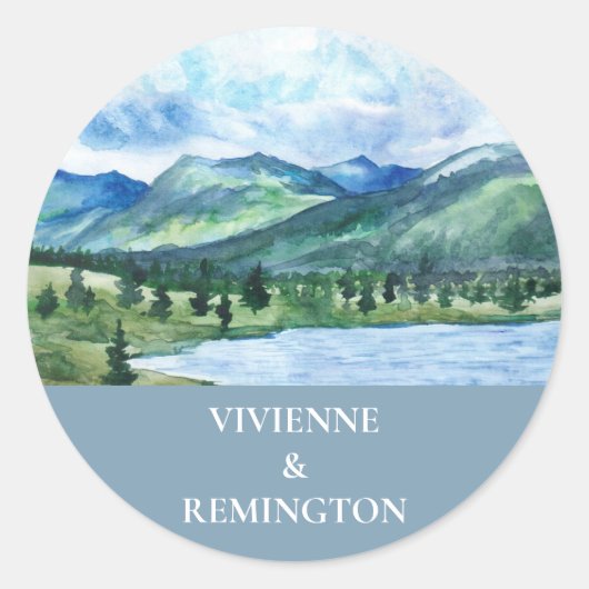 ブルーセレフランスのネウォーターカラーレイク封筒用シール ラウンドシール (正面)