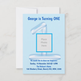 ブルーセントバースデー招待状 招待状