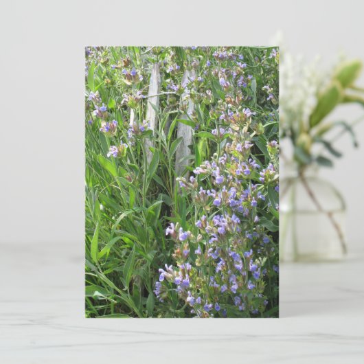 ブルーセージフラワーズカスタム招待状 招待状 (スタンド正面)