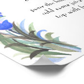 ブルーセージ緑のワイルドフラワーミモザバー ポスター (角)