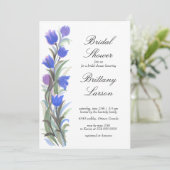 ブルーセージ緑ワイルドフラワーズブライダルシャワー 招待状 (スタンド正面)