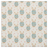 ブルーセーターでかわいいテディベア ファブリック (見本)