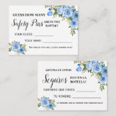 ブルーセーフティピンゲームのバイリンガルカードの数 プレイスカード (正面/裏面)