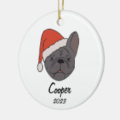 ブルーセーブルフランキーサンタハットクリスマスオーナメント セラミックオーナメント (左)