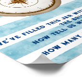 ブルーセーラ航海のー水彩赤ちゃんシャワーゲーム ポスター (角)