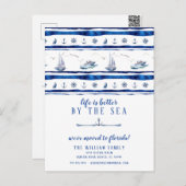 ブルーセーリングボート航行案内はがき ポストカード (正面/裏面)