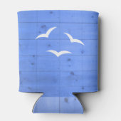 ブルーセーリング木製デッキテクスチャへようこそ 缶クーラー (裏面)