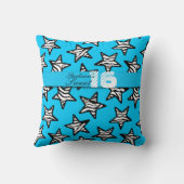 ブルーゼブラスターズスウィート16誕生日枕 クッション (裏面)