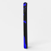 ブルーゼブラストライプアニマルプリント Case-Mate iPhoneケース (裏面/左)
