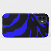 ブルーゼブラストライプアニマルプリント Case-Mate iPhoneケース (裏面(横))