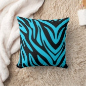 ブルーゼブラストライプ クッション (ブランケット)