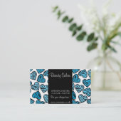 ブルーゼブラハートデザイン名刺 名刺 (スタンド正面)