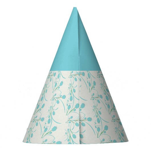 ブルーゼブラベビーシャワーパーティー帽子 パーティーハット (裏面)