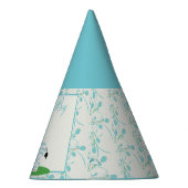 ブルーゼブラベビーシャワーパーティー帽子 パーティーハット (右)