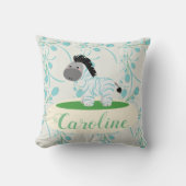 ブルーゼブラベビー子供部屋枕 クッション (正面)