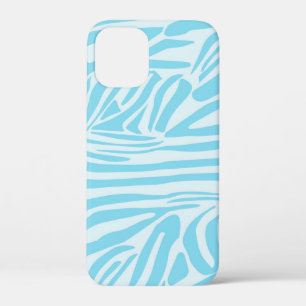 ブルーゼブラ柄 iPhone 12 MINI ケース