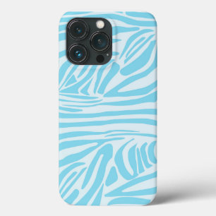 ブルーゼブラ柄 iPhone 13 PROケース